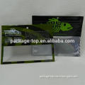 large storage printing zip lock fishing bait bags with clear window and tear notch